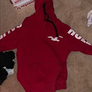 Red hoodie Hollister XS men